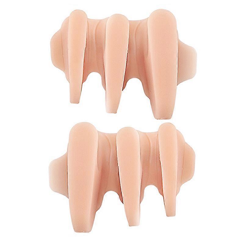 1Pair Hard Silicone Toe Finger Separator 3 Hole Hallux Valgus Orthopedic Spacers Overlapping Hammer Foot Corrector