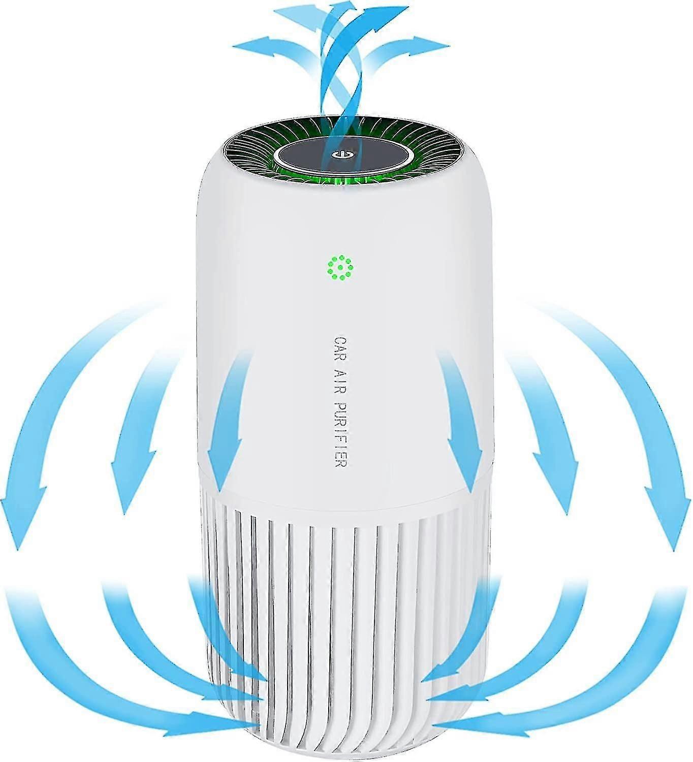 Air Purifier With True Filter With Uv-c Light, Mini Air Purifier Removes 99.97% Smoke Allergens Dust(white)