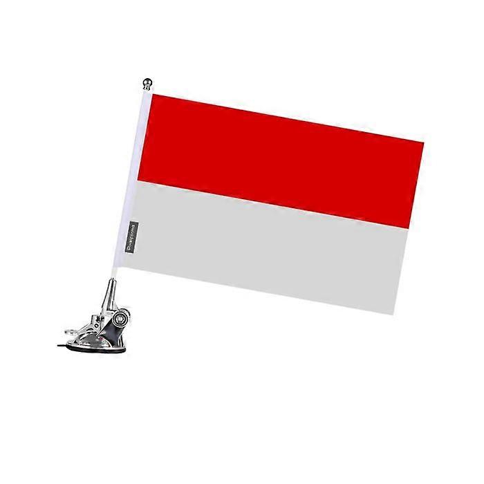 Suction Cup Flagpole – Flag of Indonesia – 27 x 35 cm – Polyester – Stainless Steel