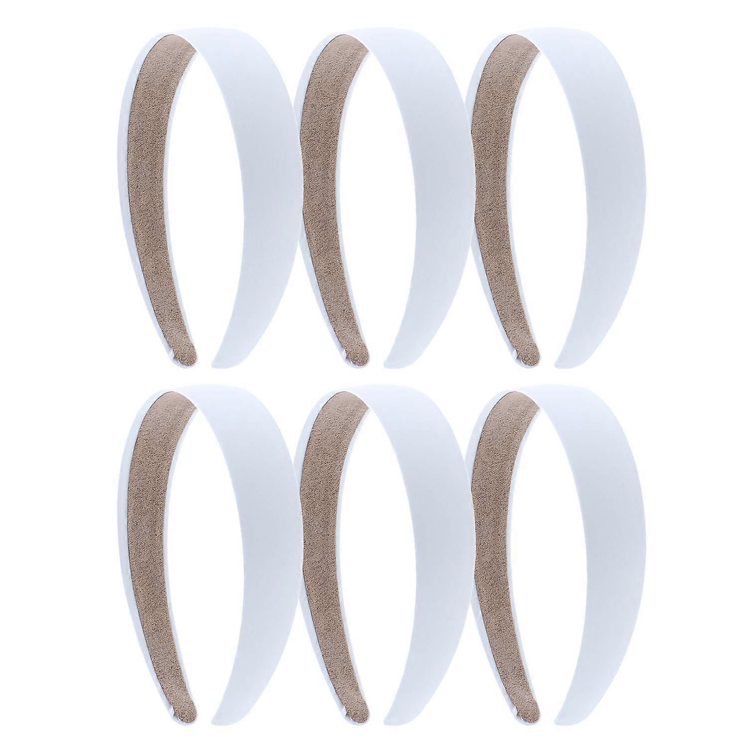 1 set di 6 fasce in raso bianco