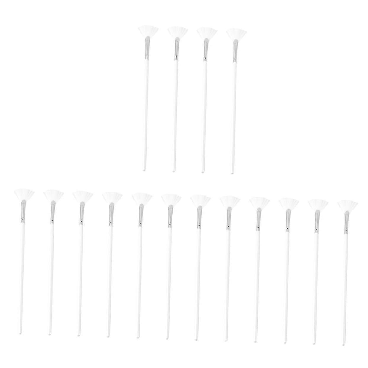 Highlight Brush Set - 4 Pack Fan Paint Brushes for Face Masks, Soft Bristles for Skincare and Makeup Aplicator Tools