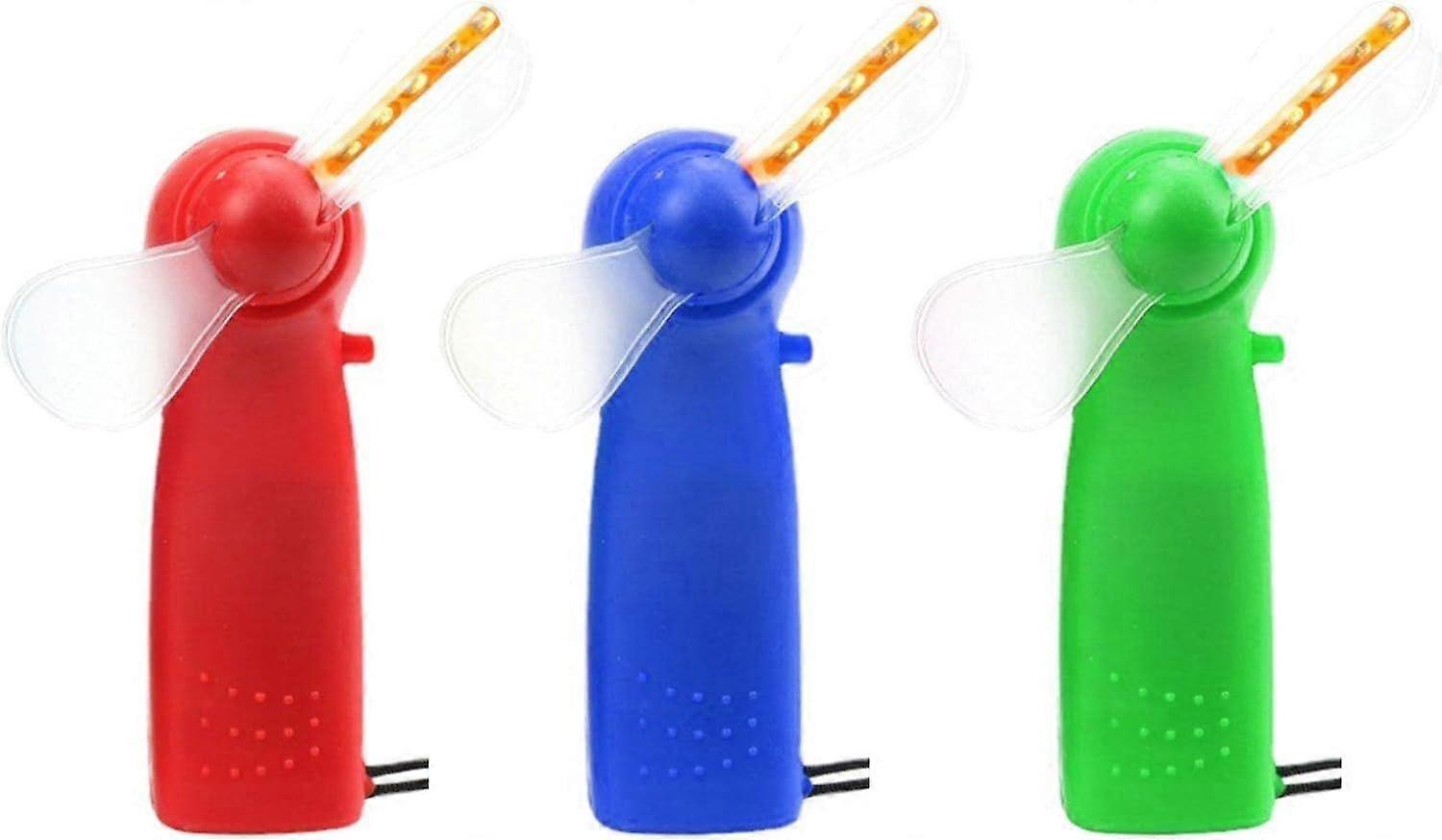 (1pc, Random Color) Mini LED Fan Light Battery Operated Party Decoration Toy Colorful Flashing Flexible Light Gift