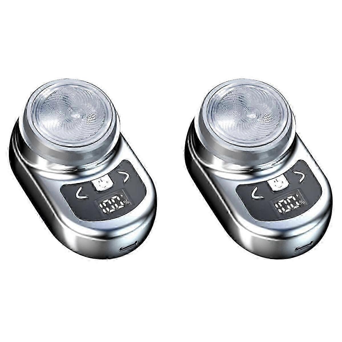 Portable Electric Shaver for Men, Rechargeable Beard Trimmer with LCD Power Display, Compact Travel-Friendly Design