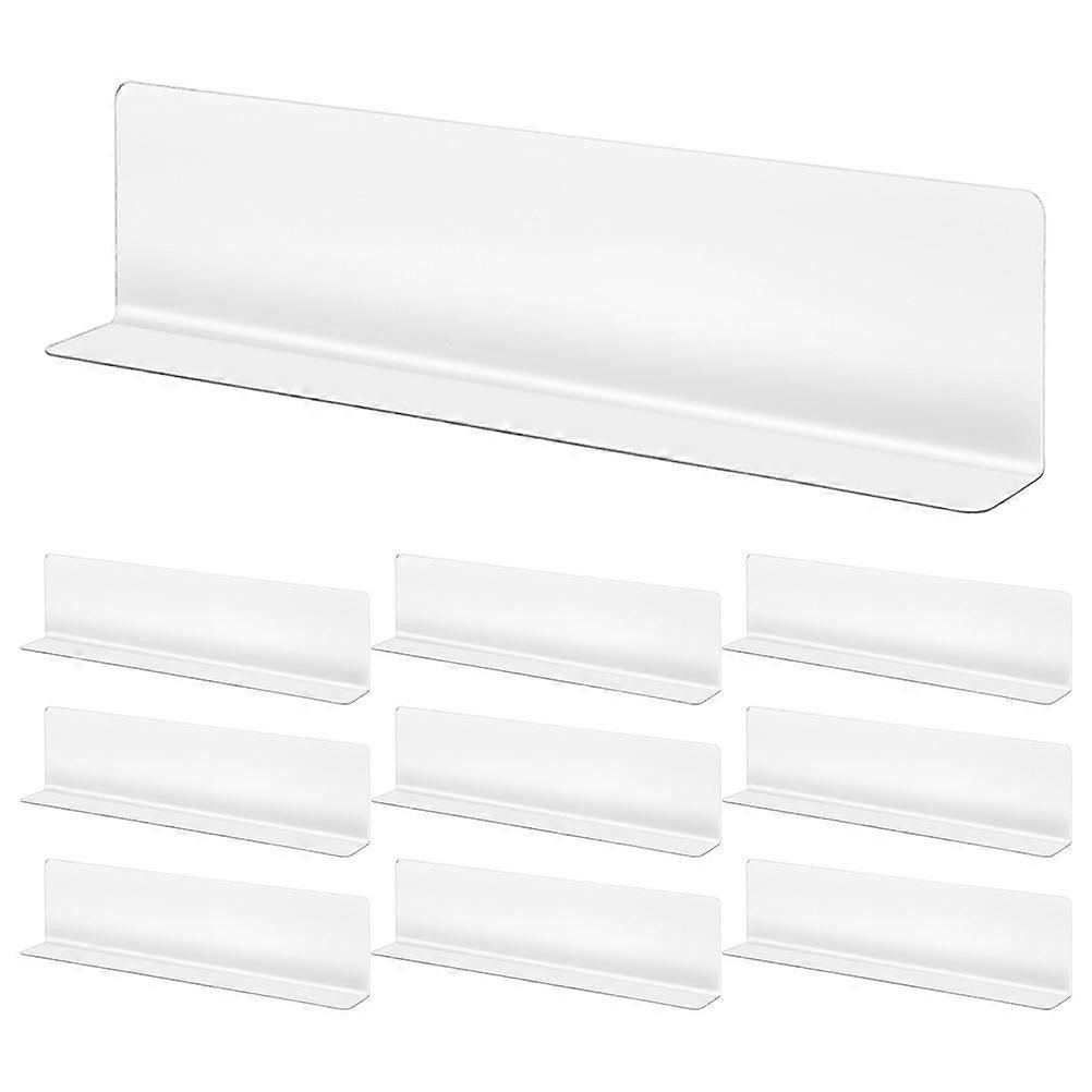 10pcs L Shaped Shelf Dividers Clear PVC Organizers for Supermarket Shelves for Retail Store Display Transparent Clapboard for Quick Access and Efficie