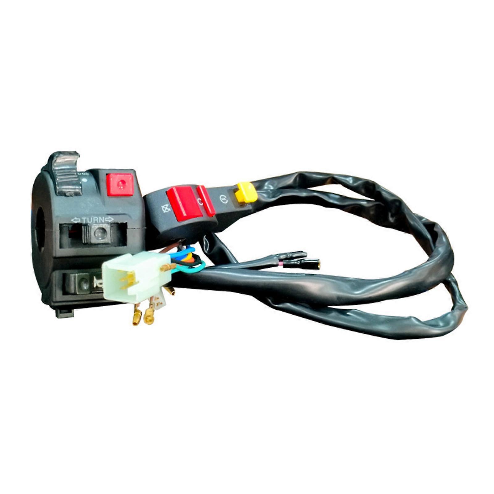 Universal Motorcycle Control Switch Horn Turn Signal Indicator Far Near Light Switch Button ATV Replacement Accessory