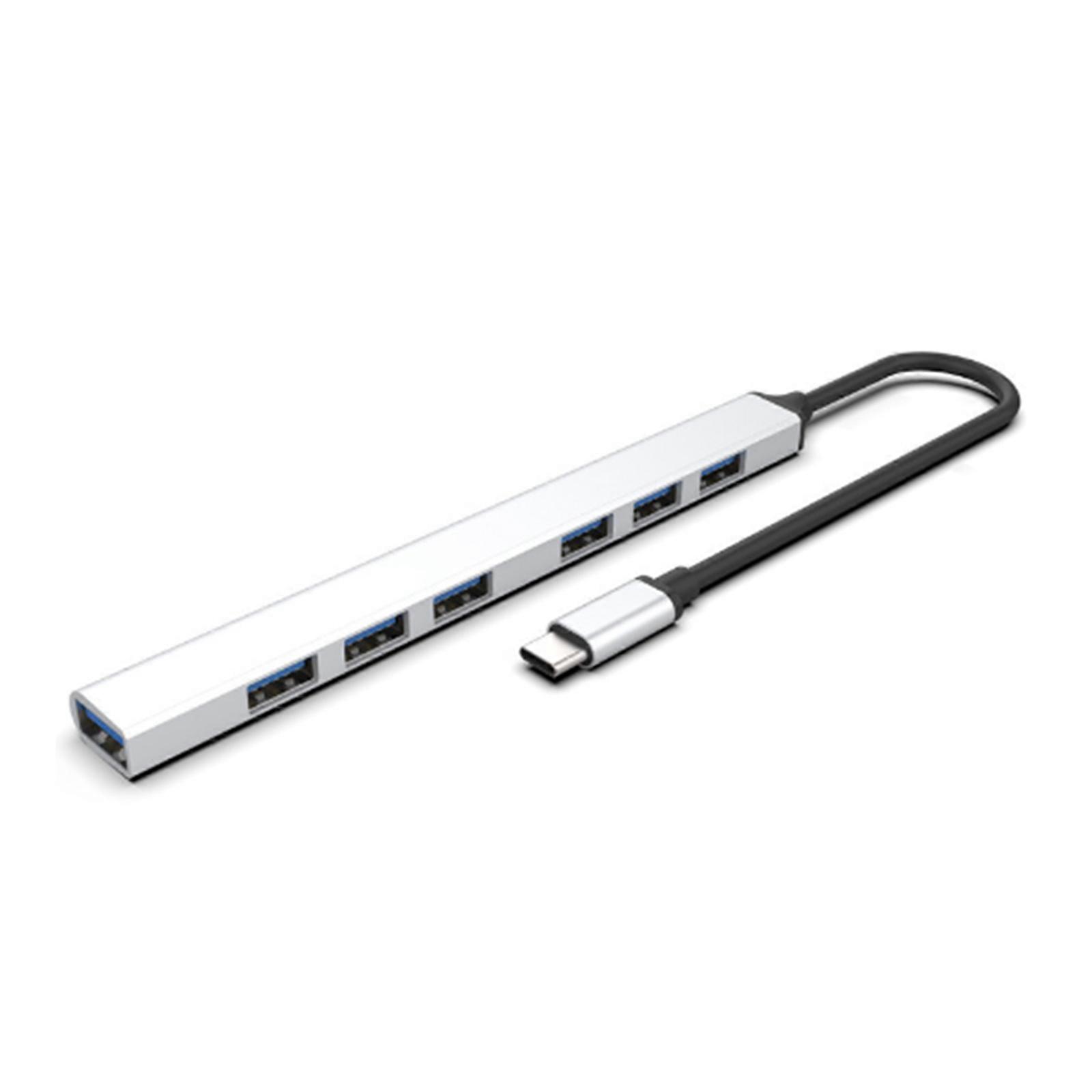 7 Port USB Hub TypeC Docking Station USB Adapter TypeC 5Gbps Fast Charging USB HUB
