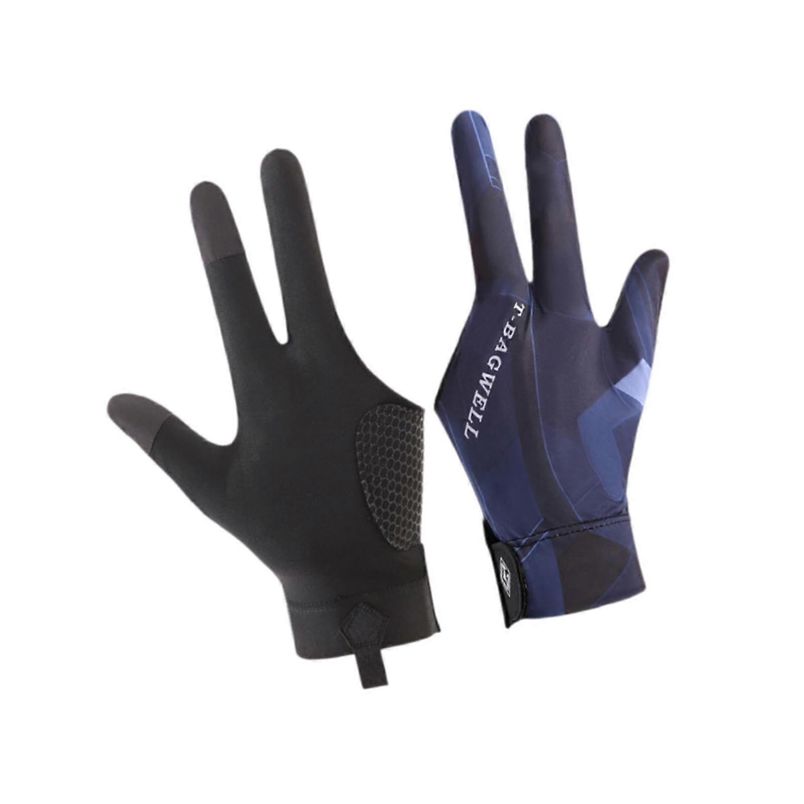 Pool gloves, Pool queue gloves, wearresistant accessories, Separate finger gloves, Snooker gloves for, Sport, Play, Blue Left Hand