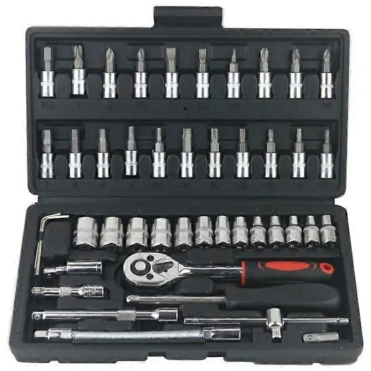 46Pcs Socket Wrenches Set Professional Car Motorcycle Repair Mechanical Workshop Tools Kit