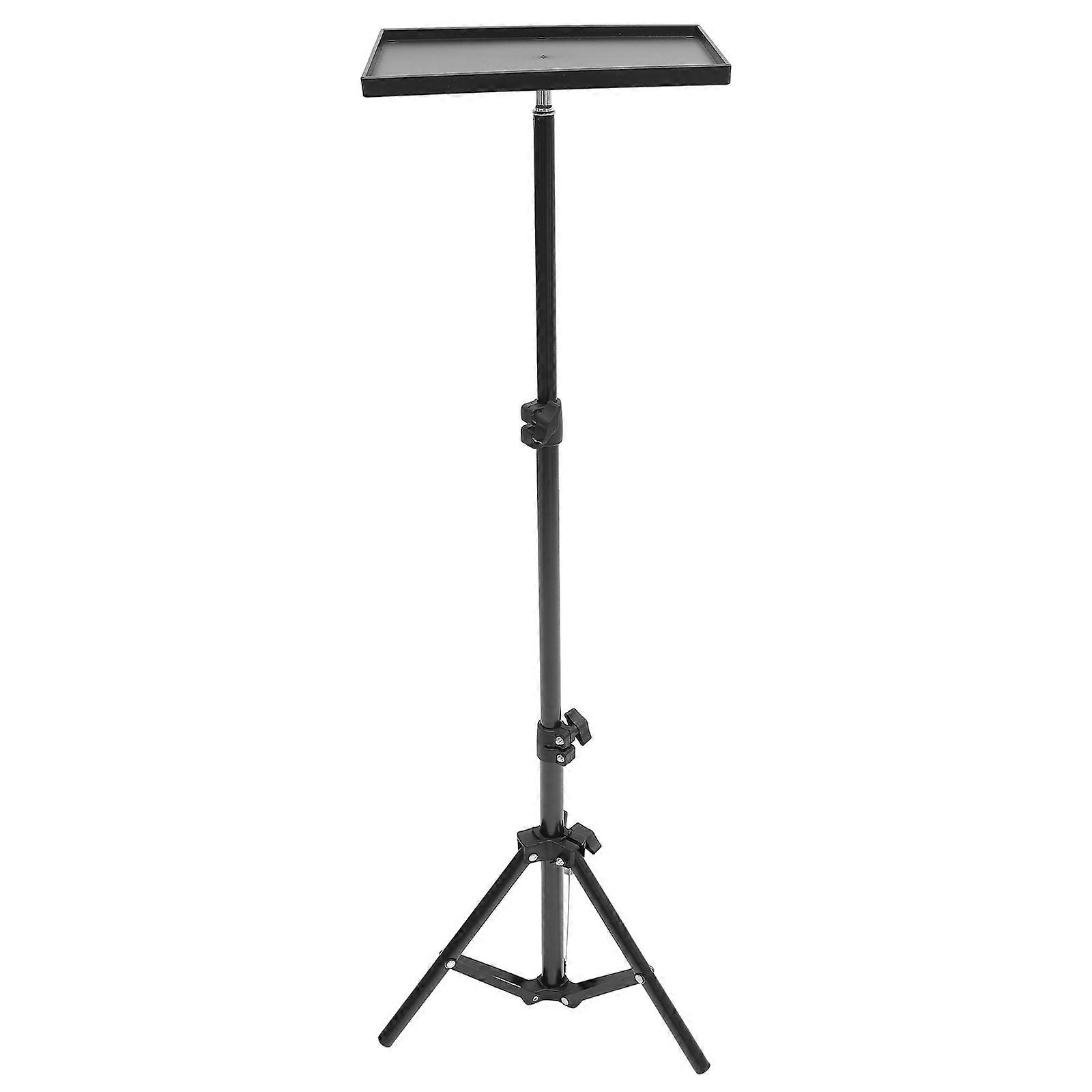 Adjustable 1.1m Projector Tripod Stand with Foldable Shelf for Projectors & Laptops, Easy Install, Versatile Height for Home Use