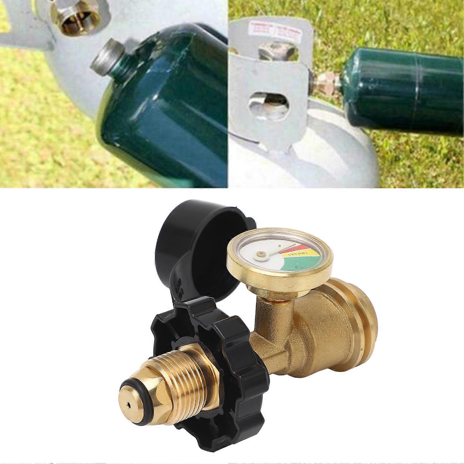 POL Gastankadapter mit Manometer Messing POL auf QCC1 Ventil passend