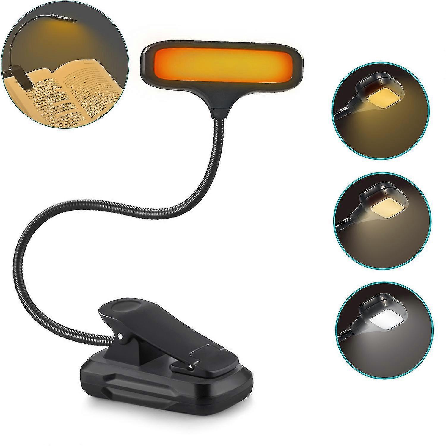 Rechargeable Book Light for Reading in Bed, Long Lasting Horizontal Head Light