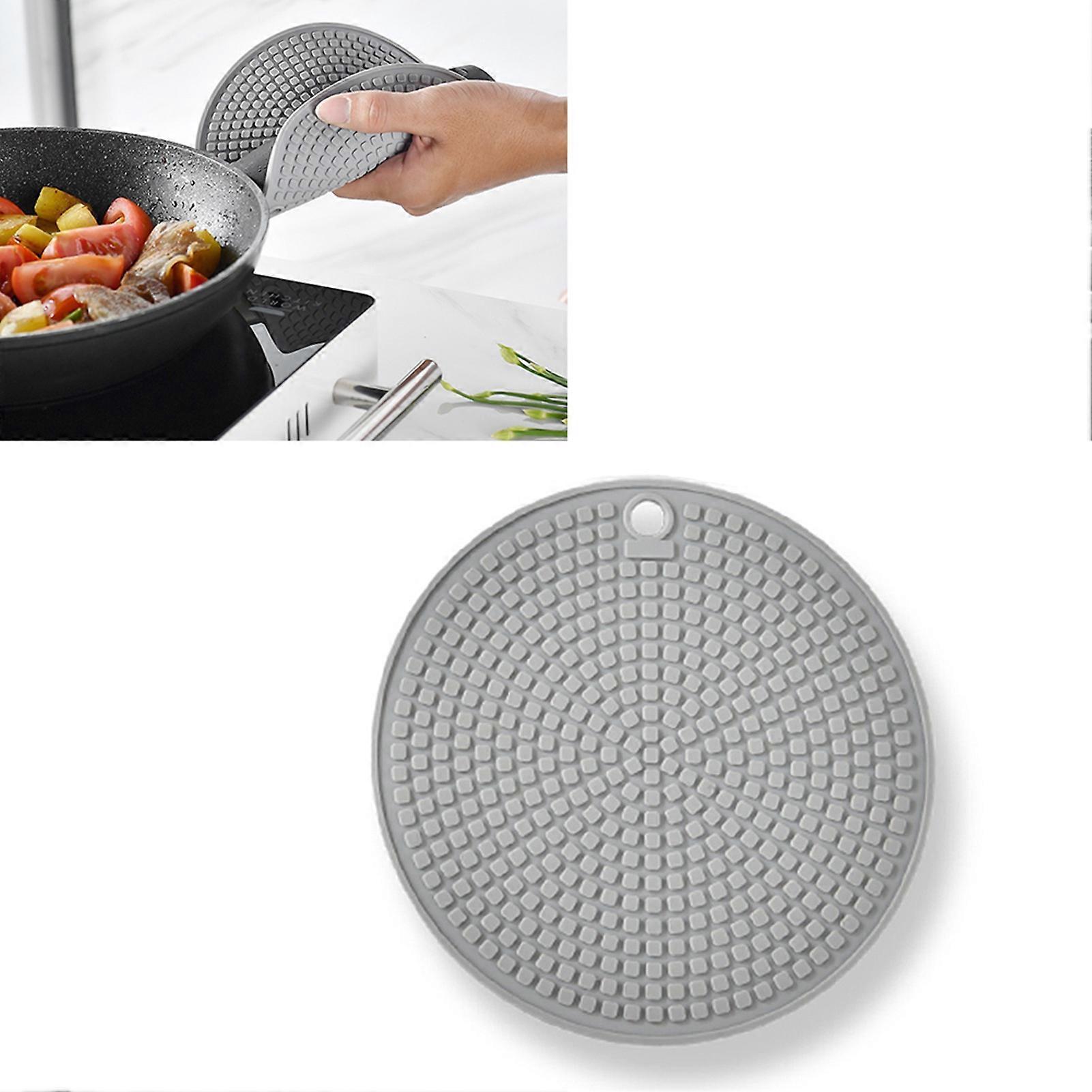 Silicone Round Heat Insulation Trivet Mat 8.2cm 82g Non-Slip