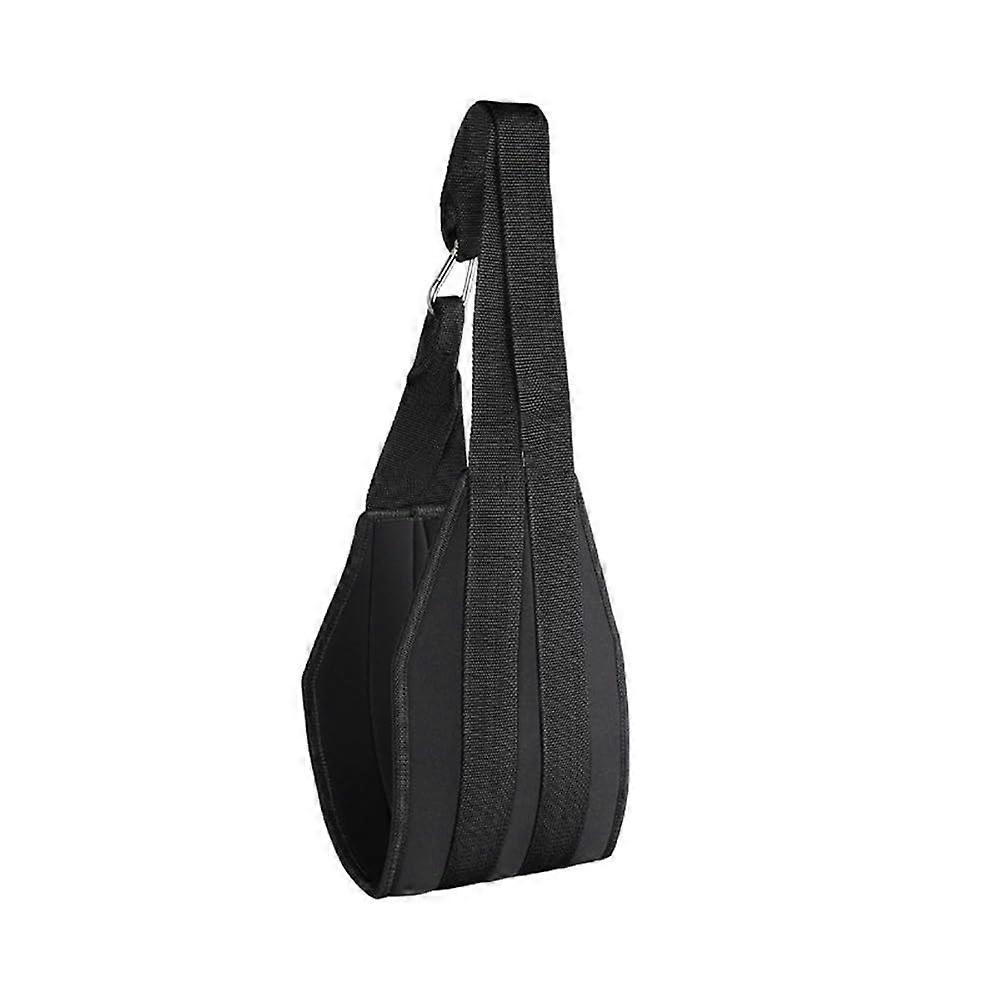 Ab Sling Strap for Pull-Ups and Core Training, Adjustable Size, Black, Durable Fabric, Strength Training Equipment