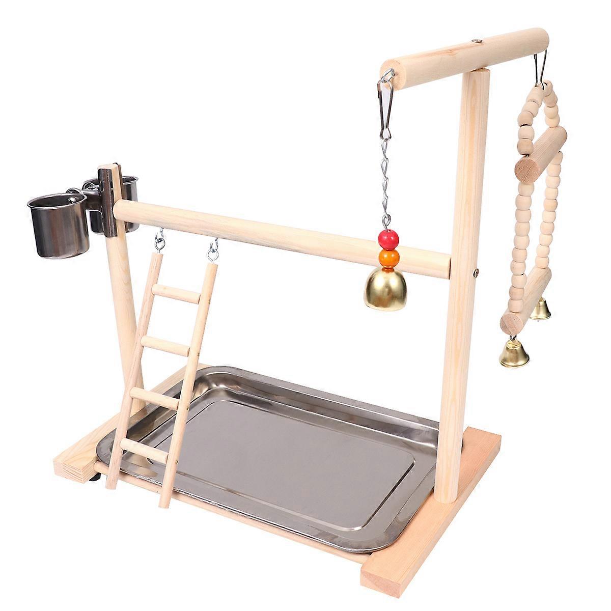 Parrot Playground Rack Design and Hanging Elements for Exploration