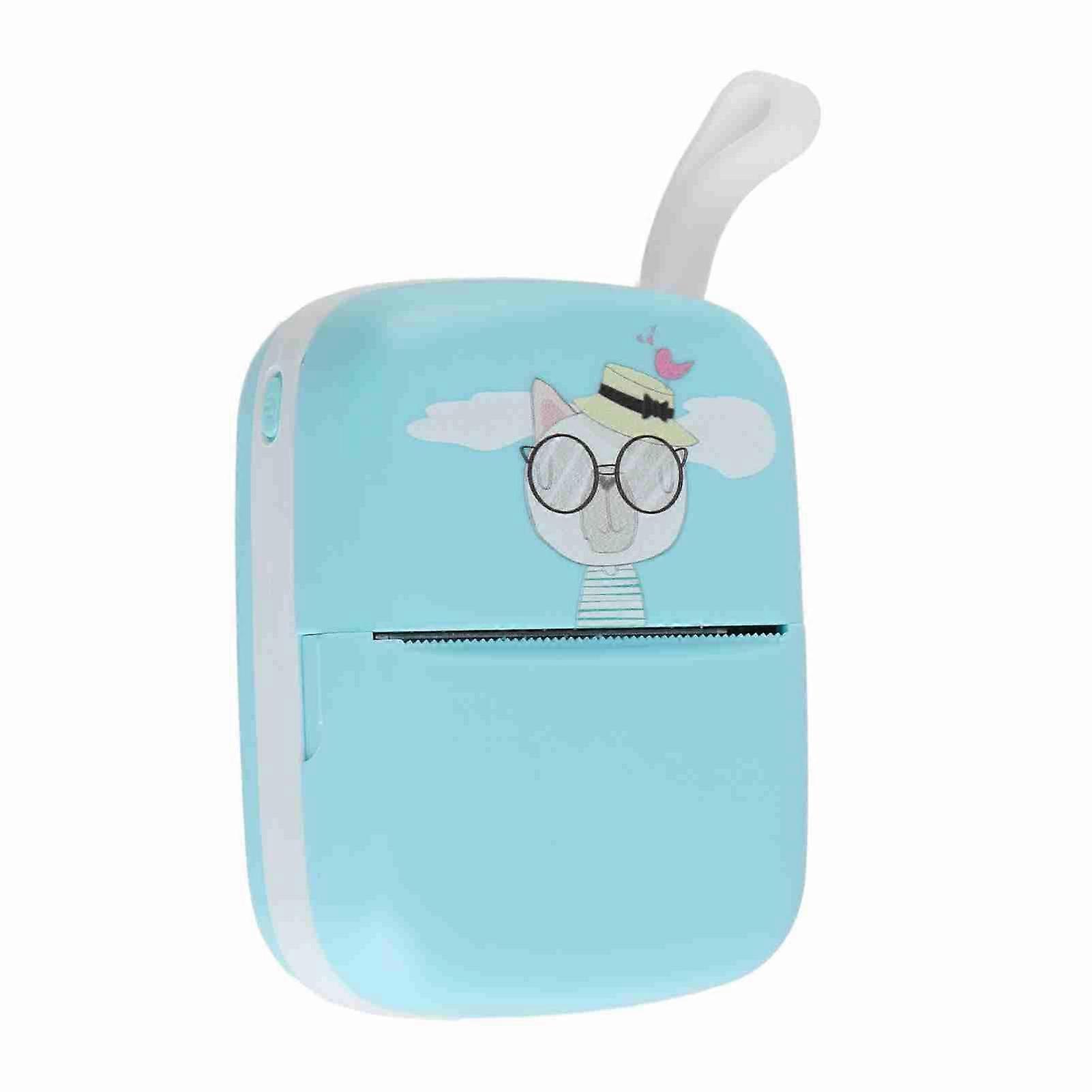 Pocket Thermal Printer HD Mini Multifunctional Bluetooth Phone Printer for Students Blue 