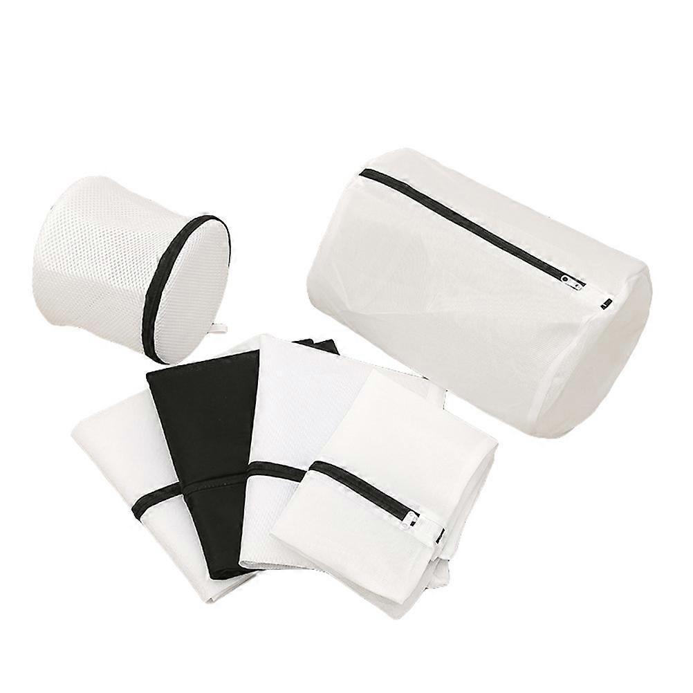 Laundry Net Bags For Washing Machine 6Pcs Mesh Design White 30x40cm Protect Garments