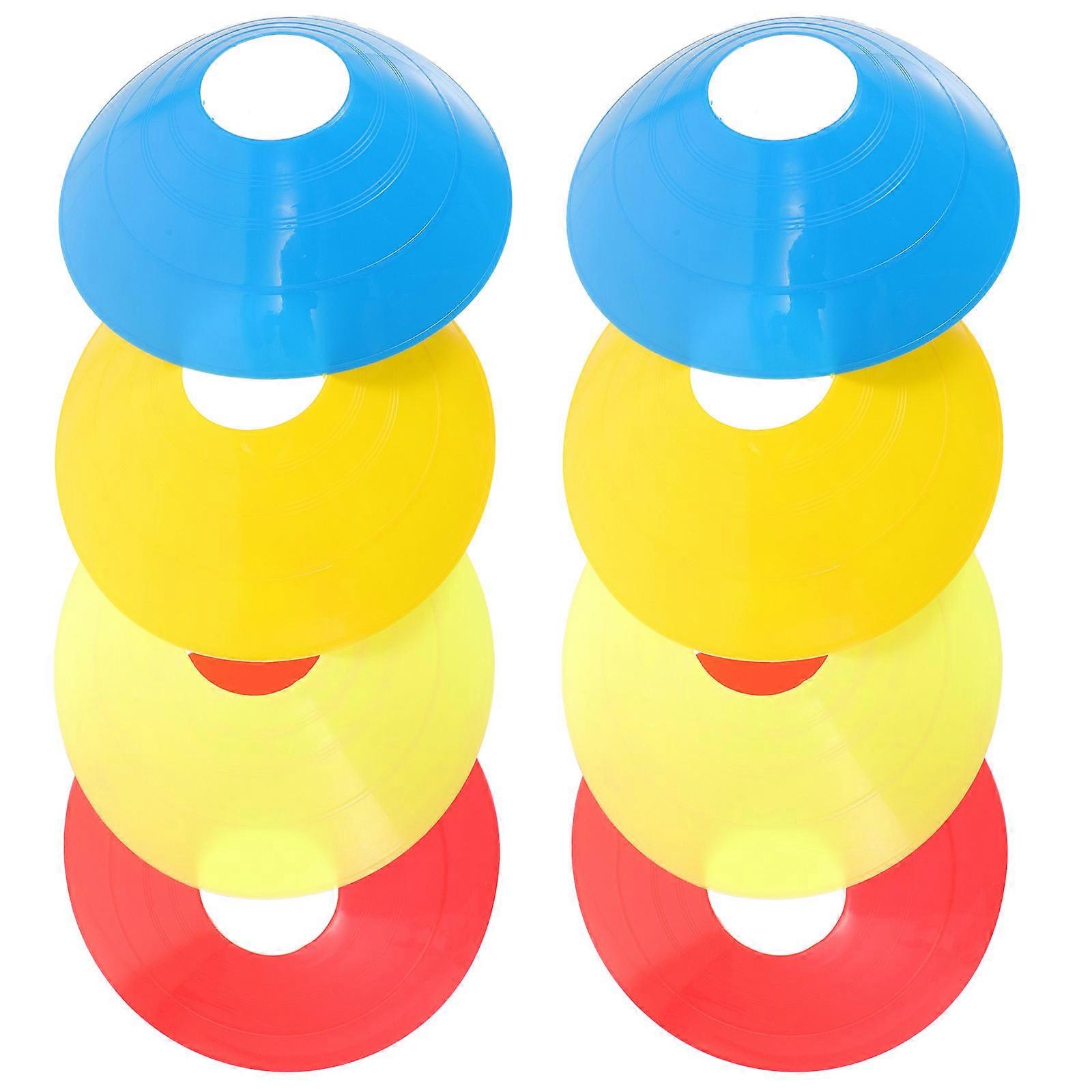 Sports Training Disc Cone Soccer Training Flat Cones Yellow 40Pcs