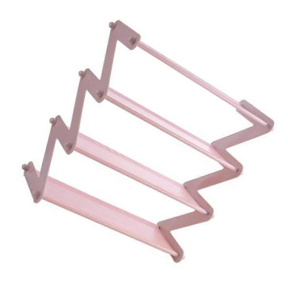 Space Saving Shoe Shelf Home Use Pink 48x16x46cm Layered 1Pack