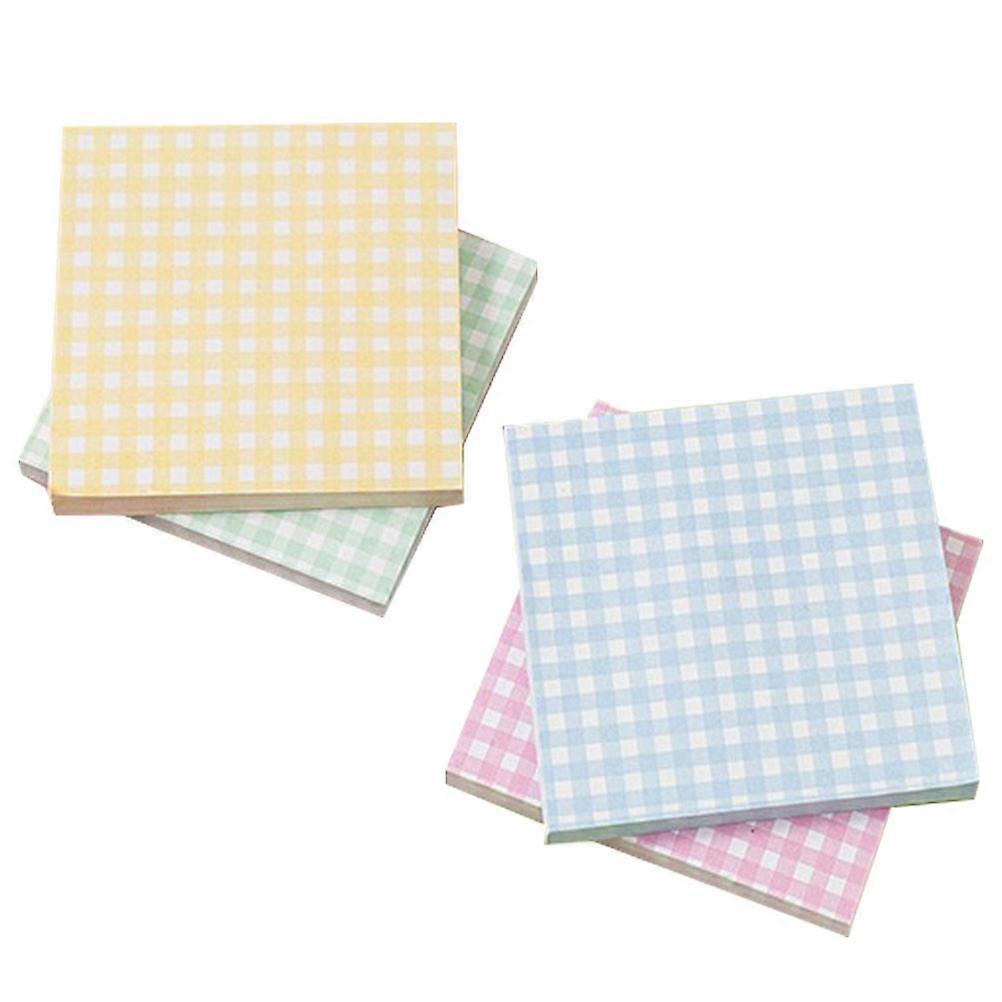 Mini Anteckningsblock Memo Pads Schema Planering Blandad Färg 3.0X3.0X0.4in Proffs 4st
