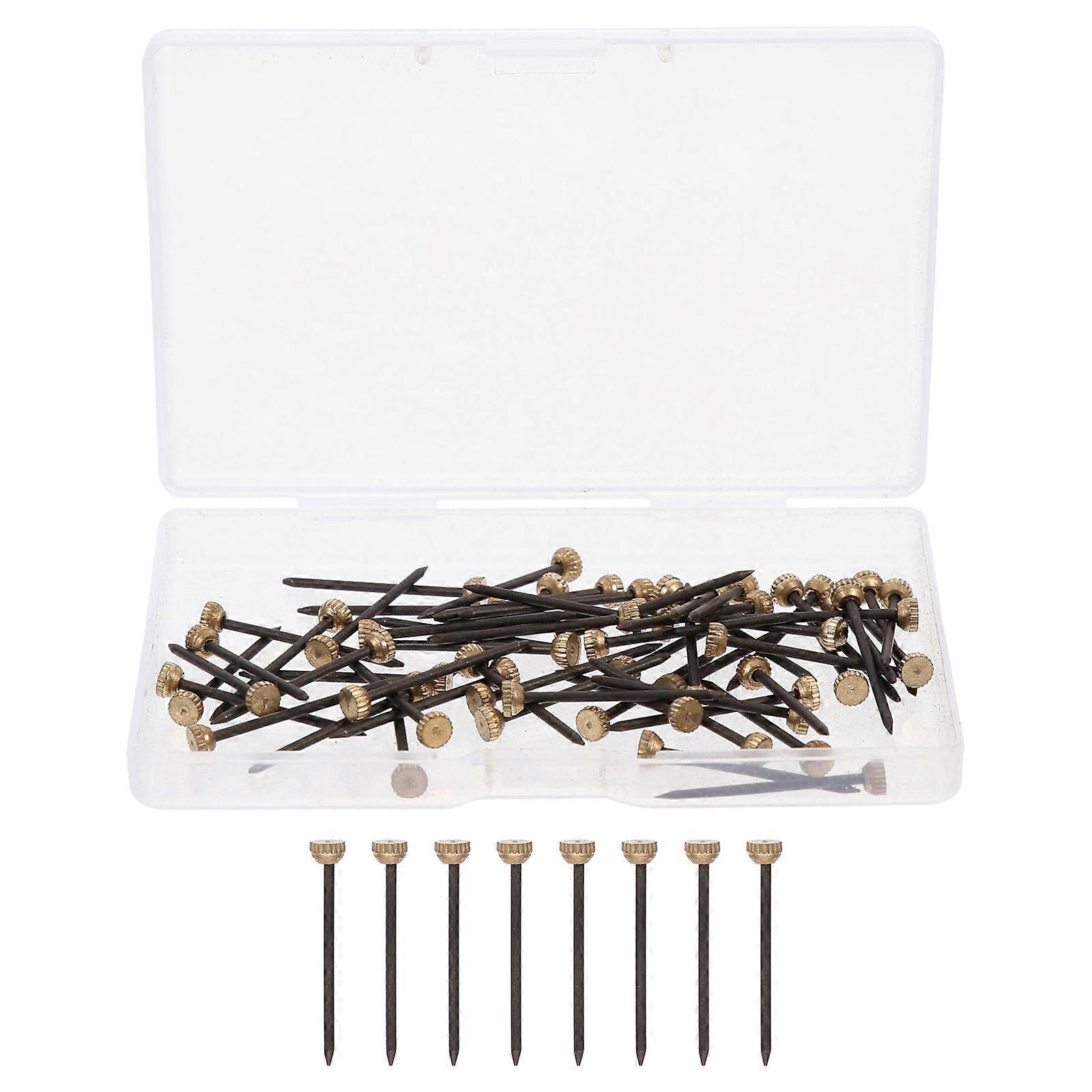60PCS Picture Hanging Nails Set, Durable Copper Photo Hook Pins for Heavy Frames, Mirrors, Artwork – Includes Storage Box