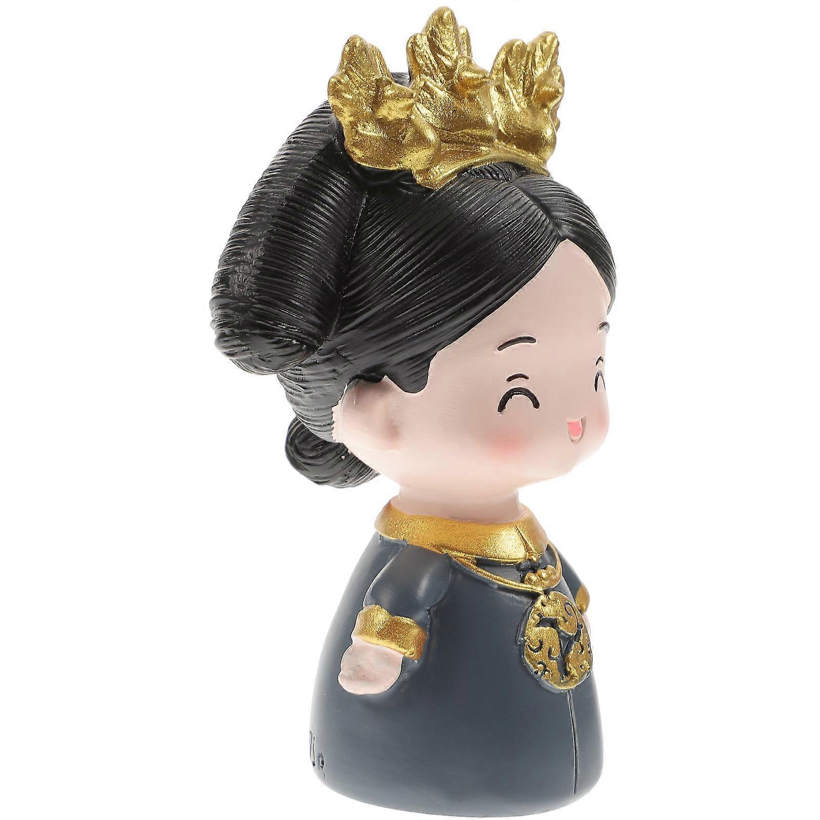 Chinese Queen Figurine Cake Topper Cartoon Doll Sculpture για διακόσμηση πάρτι γενεθλίων, μοναδικό στολίδι τούρτας για το σπίτι και ειδικές περιστάσεις