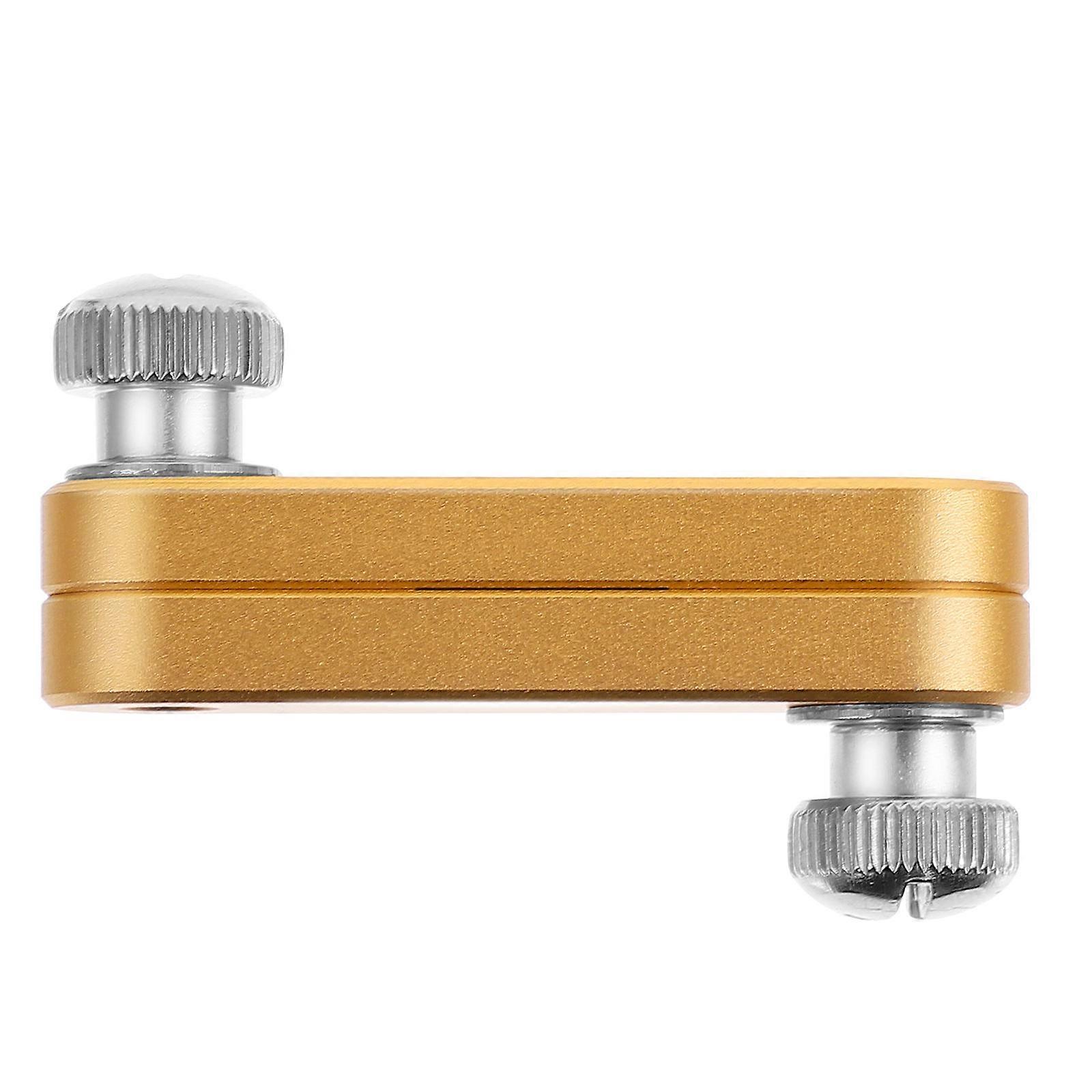 Woodworking Scribing Ruler Block Universal Steel Ruler Locator Positioning Tool Workshop Use 5.5X2.5CM Golden 1Set