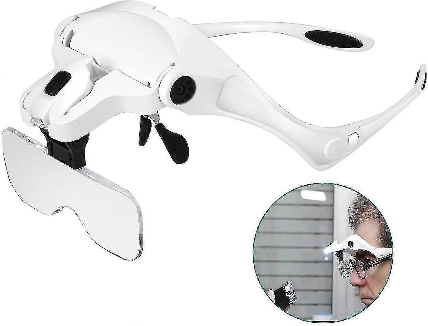 Magnifying Glasses With Light Hands Free Headband Magnifying Glasses