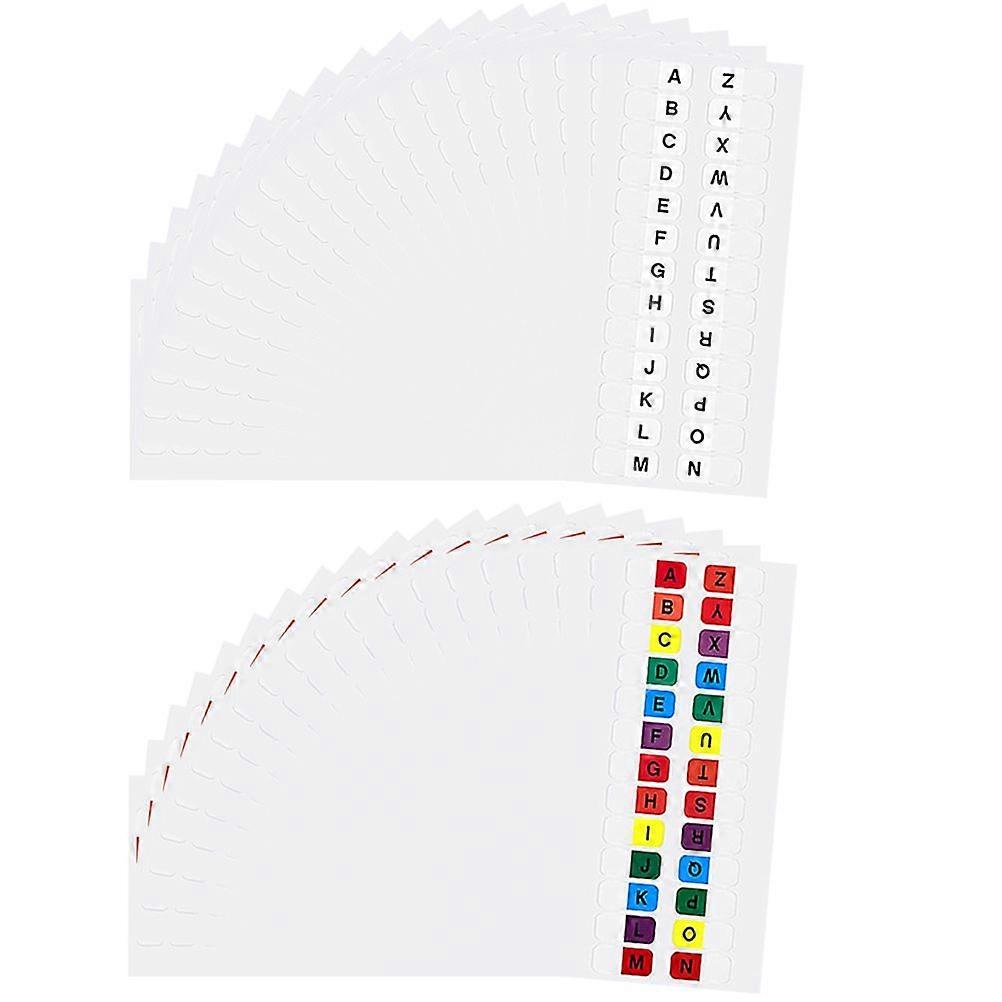 30 Sheets of Letters Page Markers Novelty Alphabet Tabs Notebook Adhesive Alphabet Tabs