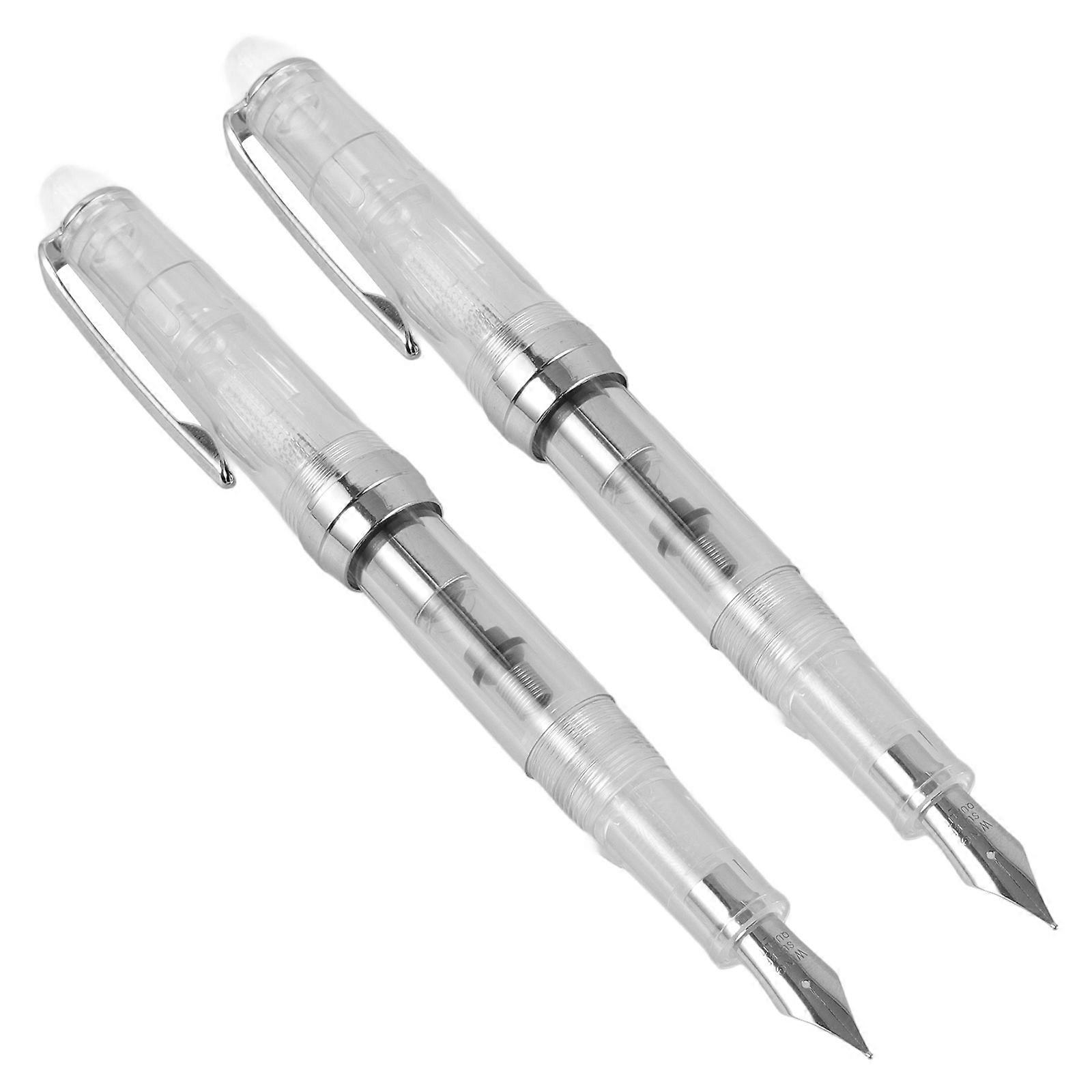 Portable Fountain Pen For Calligraphy Writing Pen Ink Absorber Plastic Material 13.20X1.70X1.50CM 2Pack