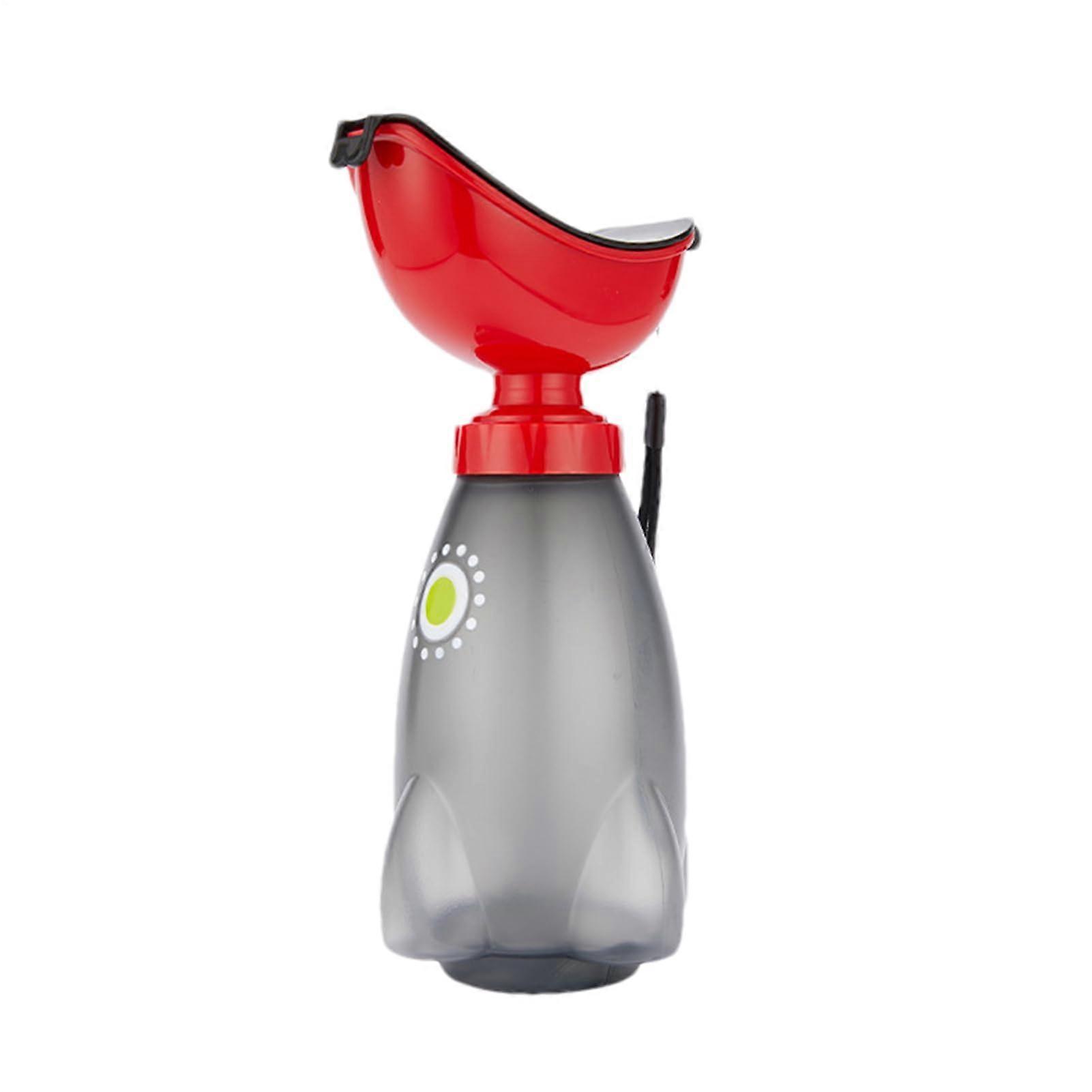 Urine Bottles for Men and Women, Leak-Proof Plastic Pee Bottle with Screw Lid, Portable Urinal for Travel, Red Urine Collection Container