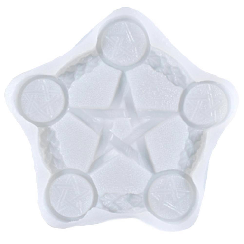 Pentagram Candle Holder Mold, Flexible Transparent Silicone Tray for DIY Candles, Divination and Blessing, Easy to Use and Clean, Suitable for Epoxy
