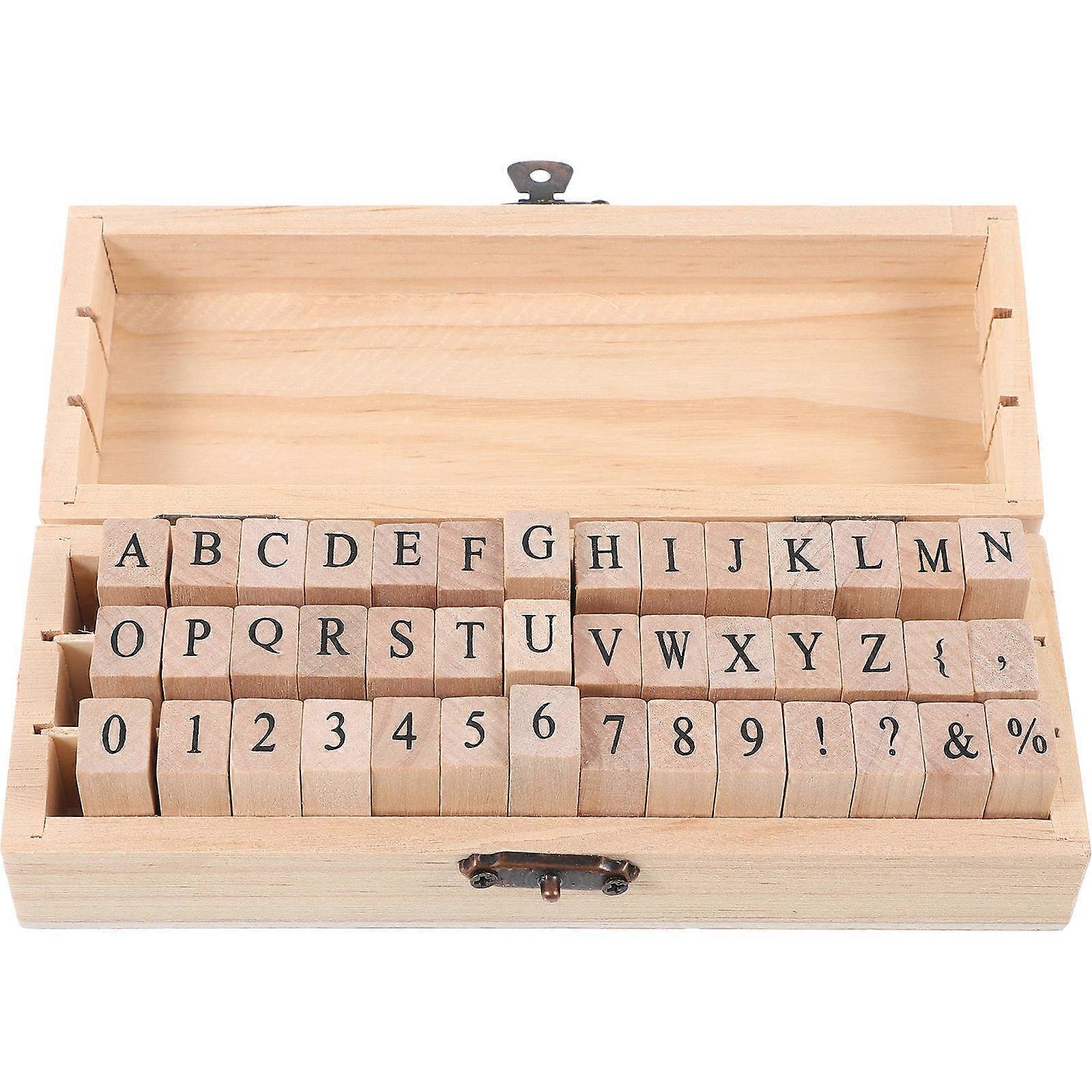 Wooden DIY Alphabet Stamp Set   Durable Decorative Stamps for Journaling, Crafting, and Scrapbooking Creative Projects