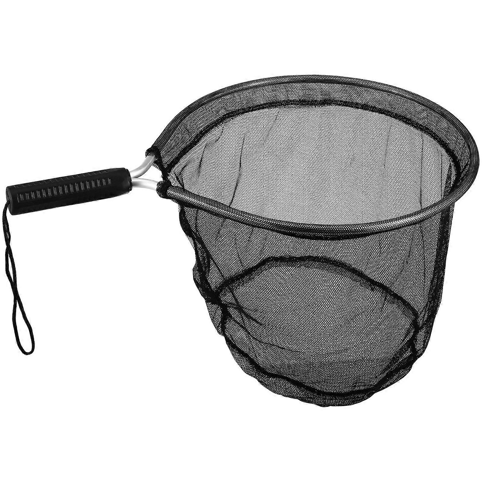 Frog Net Fish Catching Black Sturdy Construction Handheld Fishing Net 52.00X34.00X3.00CM 1Set