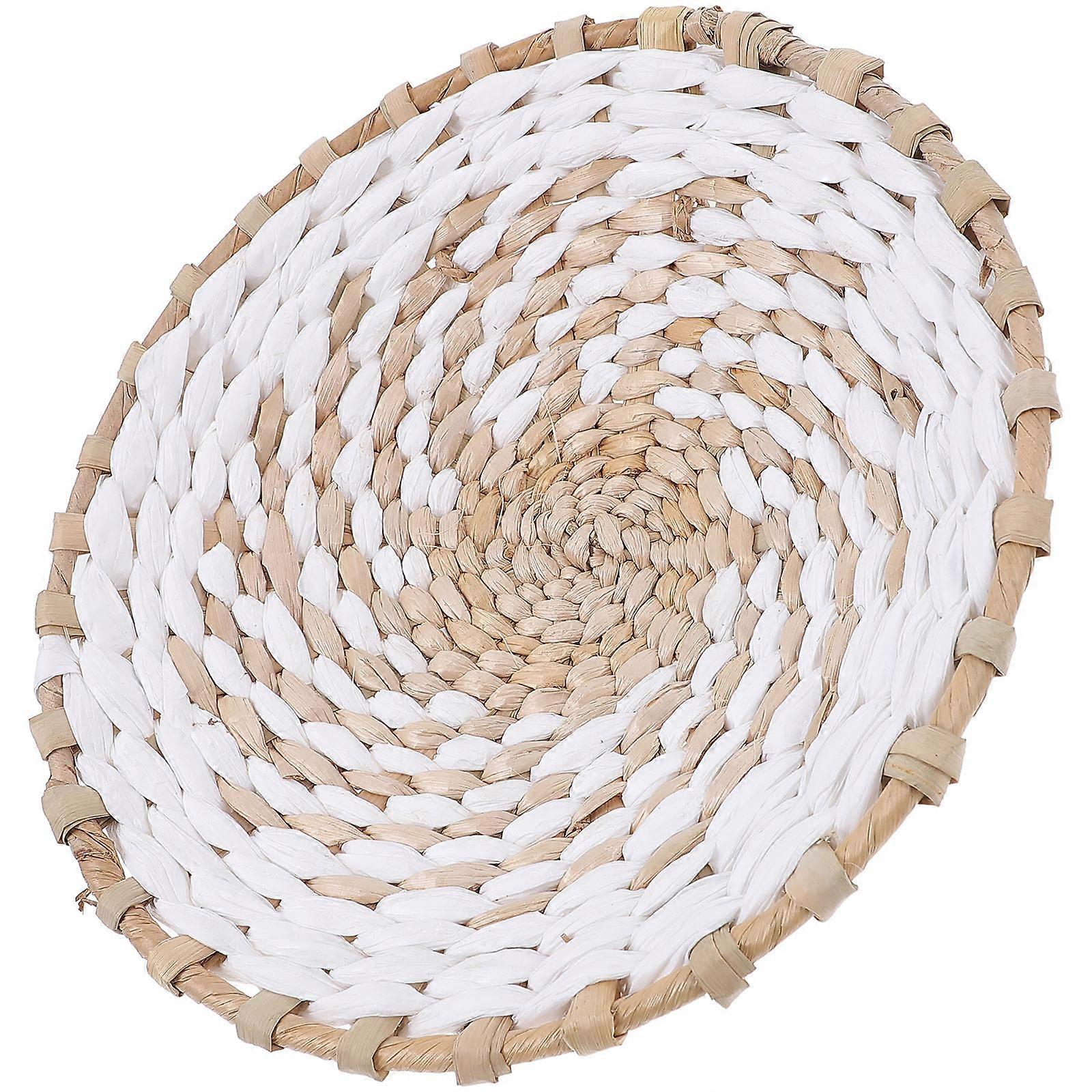 Hanging Woven Wall Basket Boho Style Multi-Colored 20.00X20.00X3.00CM Kitchen Tray 1Set