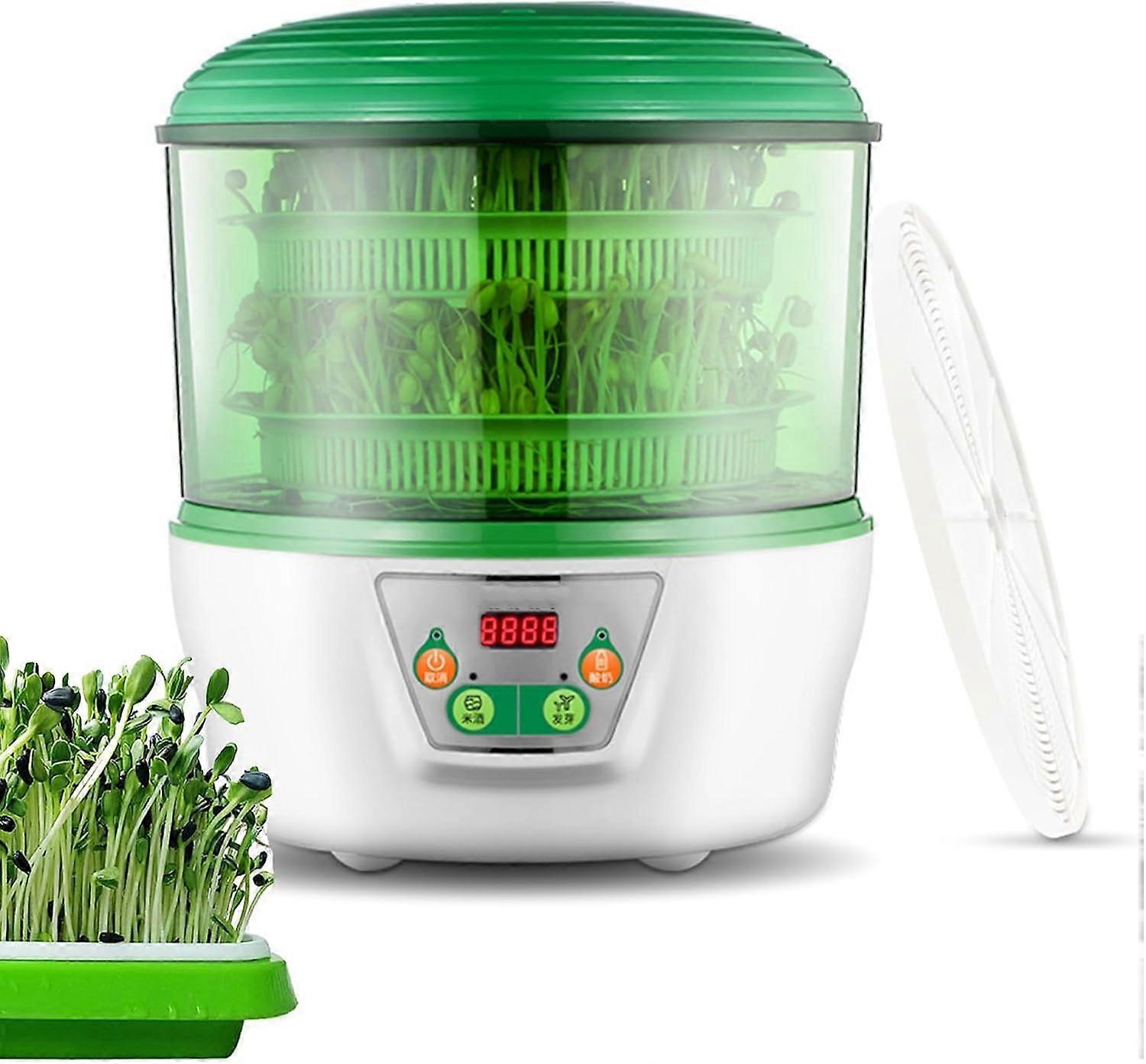 Automatic Soybean Sprout Machine, Electric Seed Germination Tool, Intelligent Constant Temperature, 360Degree Watering Function