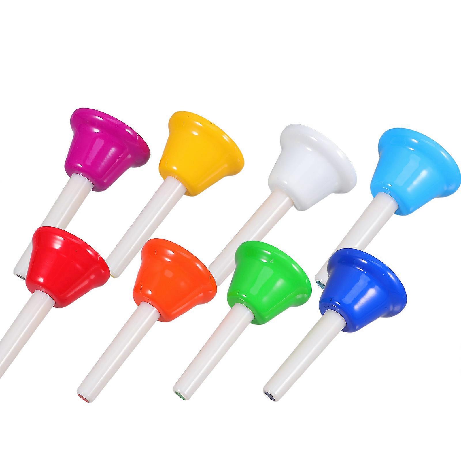 Colorful Musical Hand Bells Set 8pcs Vibrant Handheld Percussion Instruments for Early Music Development & Interactive Sound Play