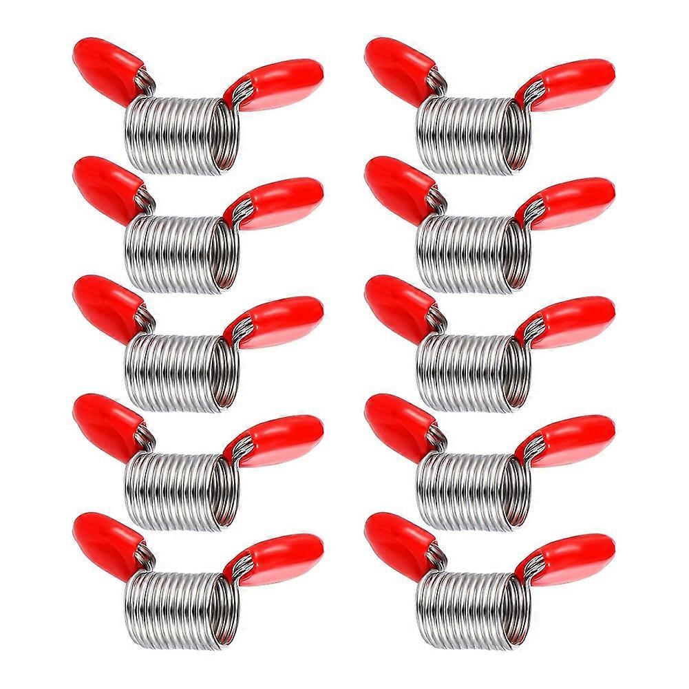 Jewelry Making Bead Stoppers 10 Pieces Bead Clips with Red Handles Spring Bead Clips Prevent Beads From Falling DIY