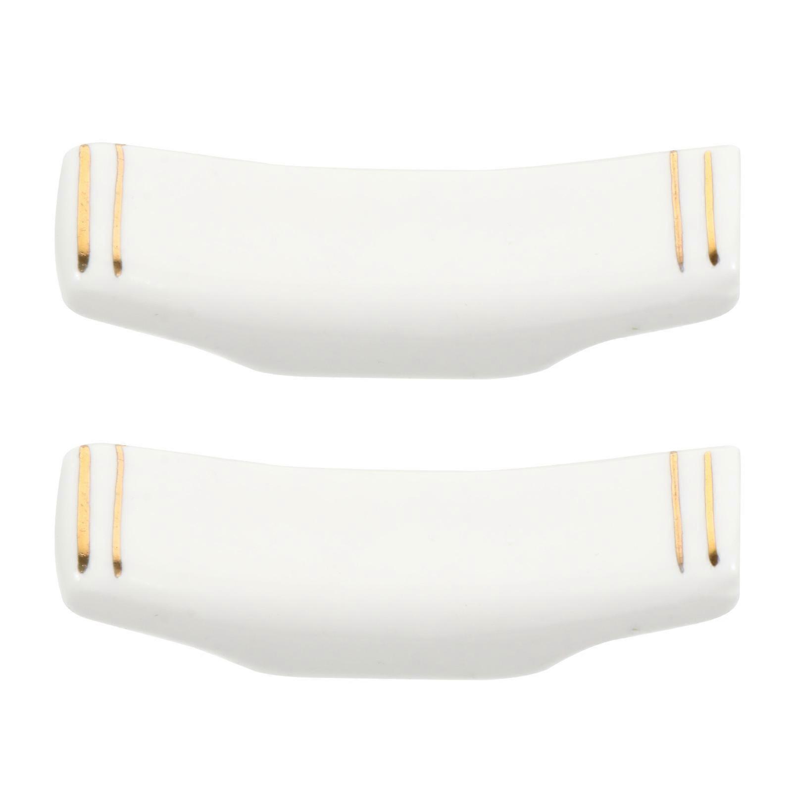 Reusable Chopsticks Holder Ceramic Spoon Rest Holder Kitchen Use 2Pcs