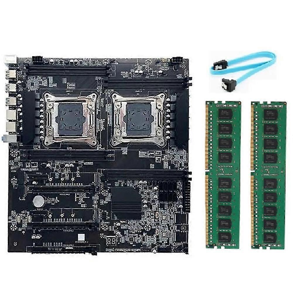 X99 Dual-socket Mboard A2011-3 Dual Cpu Recc Ddr4 Memory With 2xddr4 4gb 213hz Ram