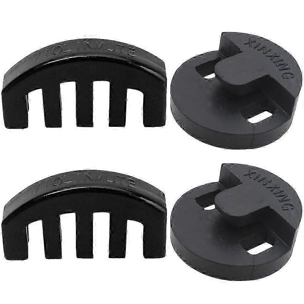 4pcs Rubber Violin Mute Silencer Practice Accessories for String Instruments