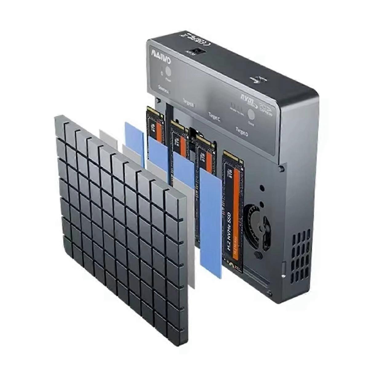 4 Bay USB4.0 40Gbps M.2 NVMe SSD Enclosure US Plug