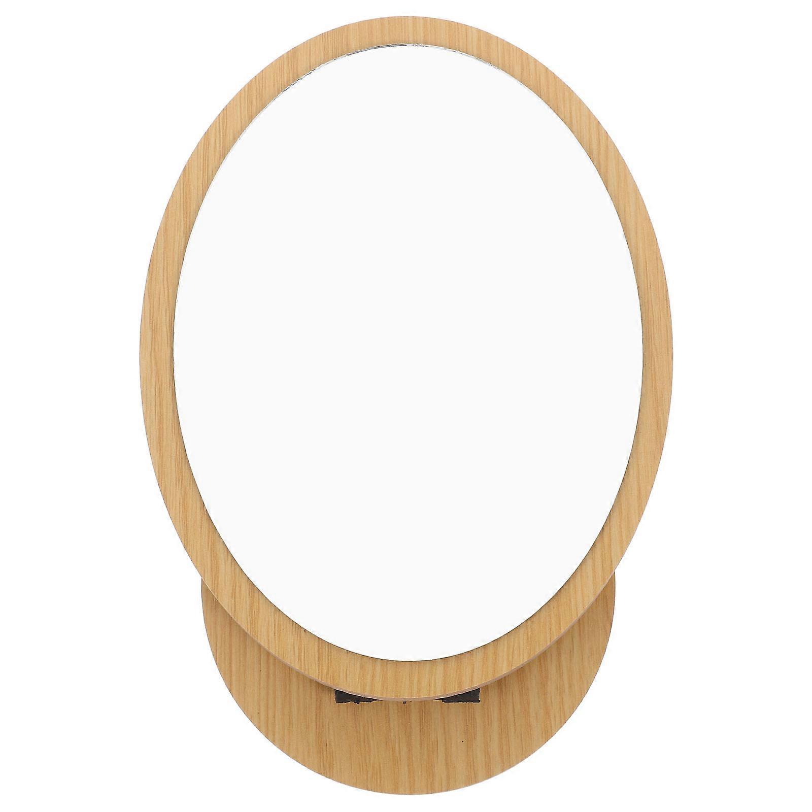 Compact Makeup Mirror Foldable Enhances Makeup Visibility Beige 21.5*16 CM 1Pack