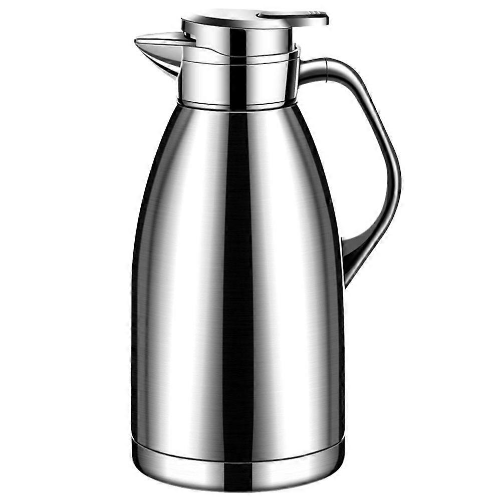 Large Capacity Water Kettle Stainless Steel Hot Water Bottle Outdoor Use Double Layer Design 2.3L 1Set