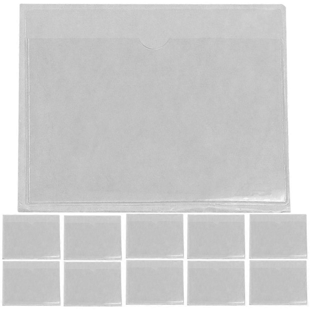 20pcs Transparent Self Adhesive Index Card Pockets for Labels, Business Cards, Home, Office, and School Use – Durable and Versatile