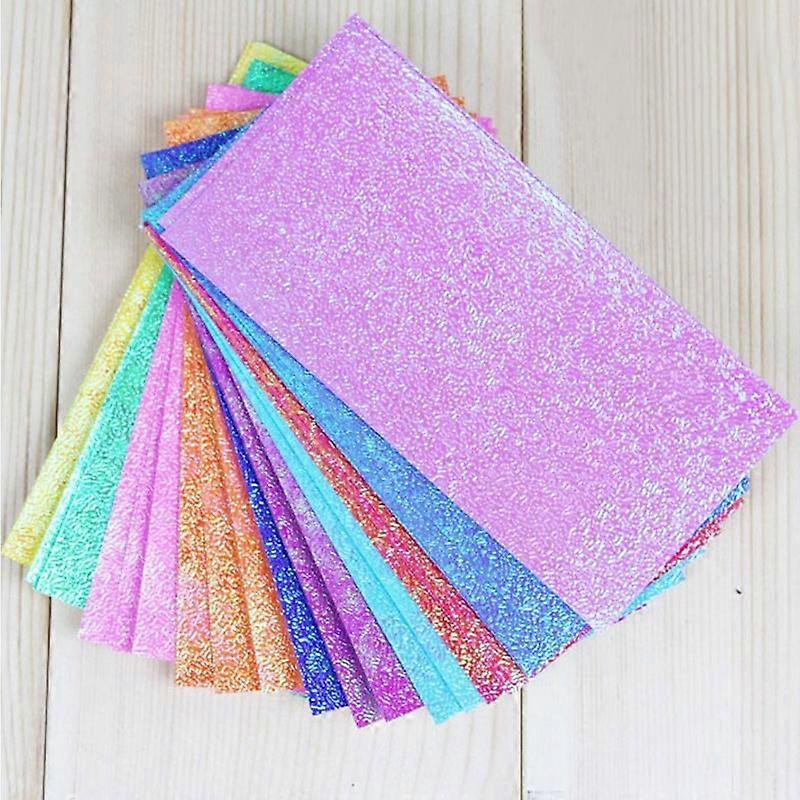 Square Single-Sided Flash Folding Paper Children Handmade DIY Scrapbooking Craft Decoration, Size: 7 x 14cm (50sheets)