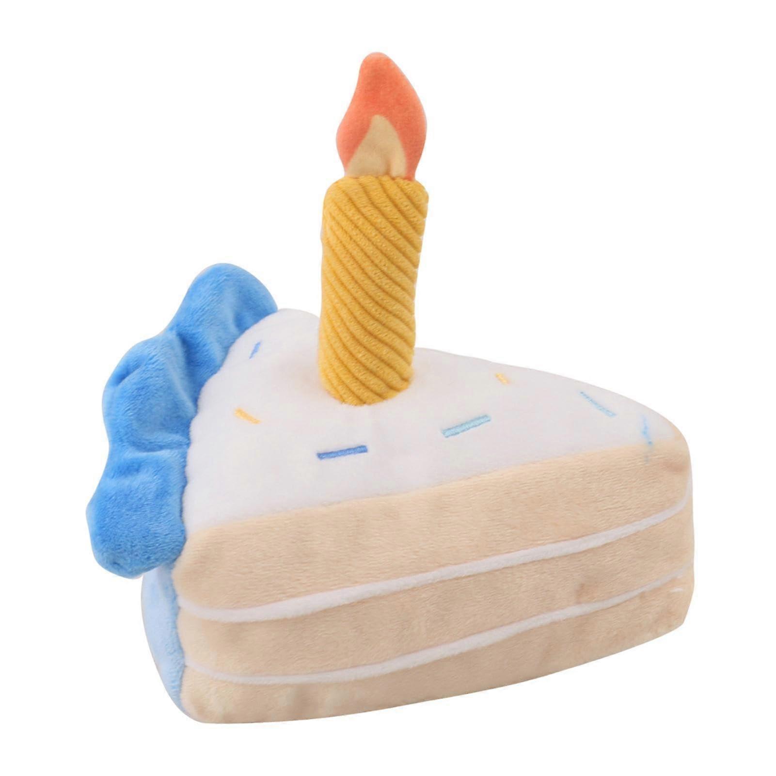 Plush Cake Dog Toy, Dog Birthday Cake Plush, Chew Squishy Toy for Puppies