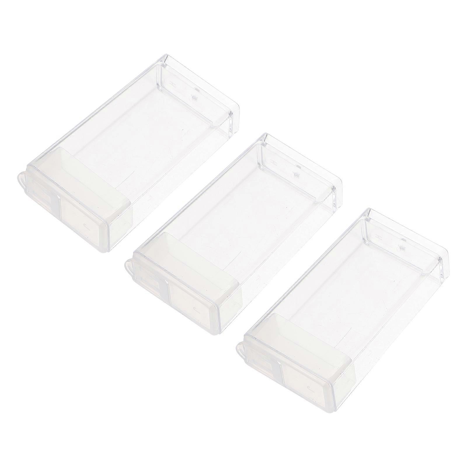 20pcs Transparent Cosmetic Organizer Boxes for Nail Art, DIY Crafts & Home Use – Durable PP Material with Clamshell Design