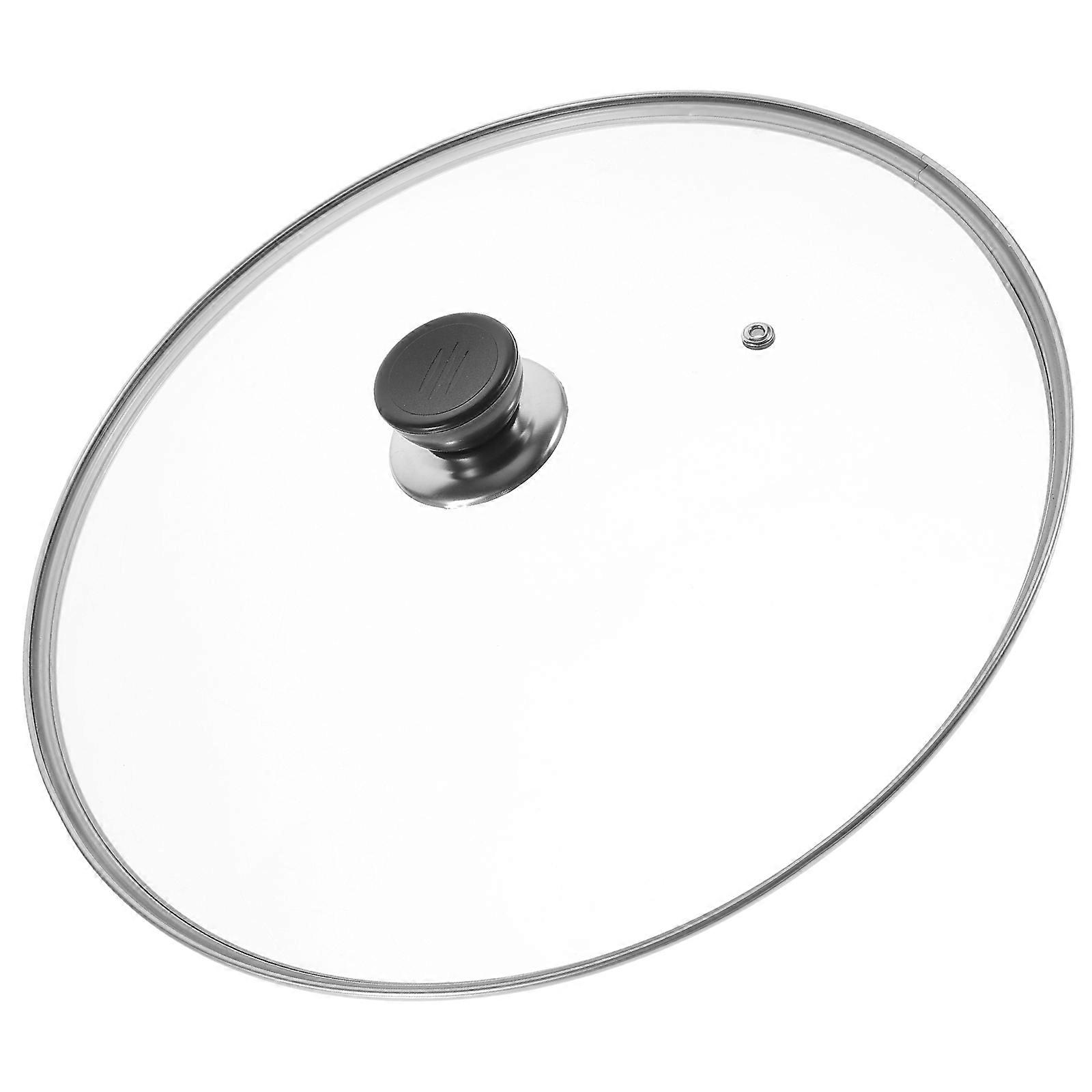 Thickened Multi Function Glass Pot Lid with Stainless Steel Handle for Safe Cooking and Clear Visibility