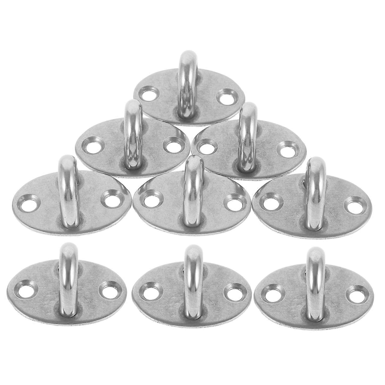 Stainless Steel Window Hooks Pack of 10 Heavy Duty Ceiling Eye Screws Curtain Mounting Hardware Silver Finish