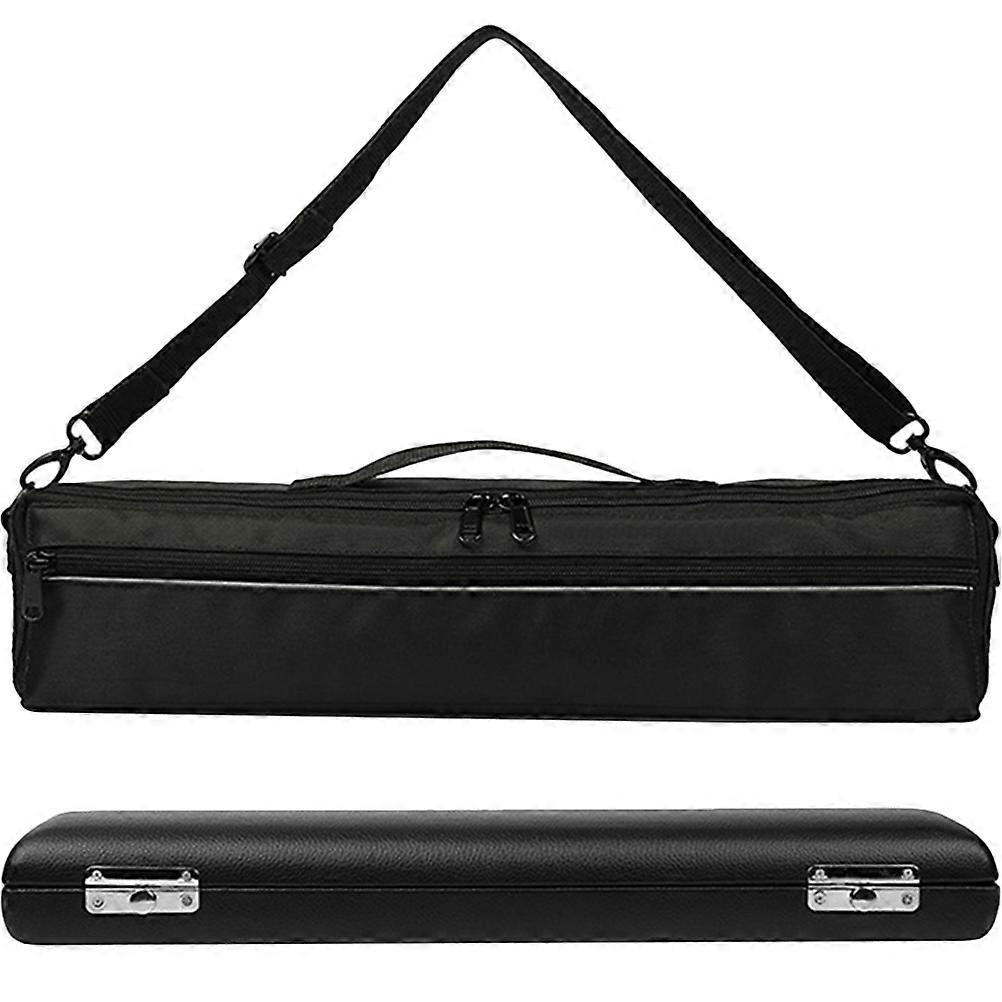 Storage For Musical Instruments Durable Material Flute Storage Bag With Box Rectangular Black 1Set